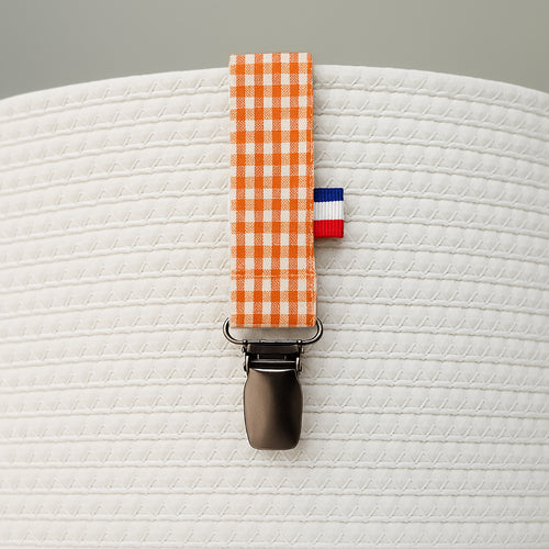 Organic Cotton Pacifier Clip - Vichy