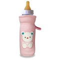 Soft Cotton Feeding Bottle Cover With Cute Print Size 10X10X2 CM Color