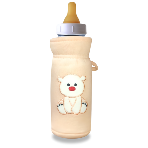 Soft Cotton Feeding Bottle Cover With Cute Print Size 10X10X2 CM Color